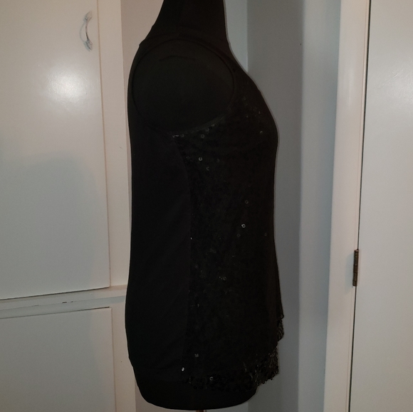 Lane Bryant 14 sequin sparkle black tank camisole - Picture 6 of 16